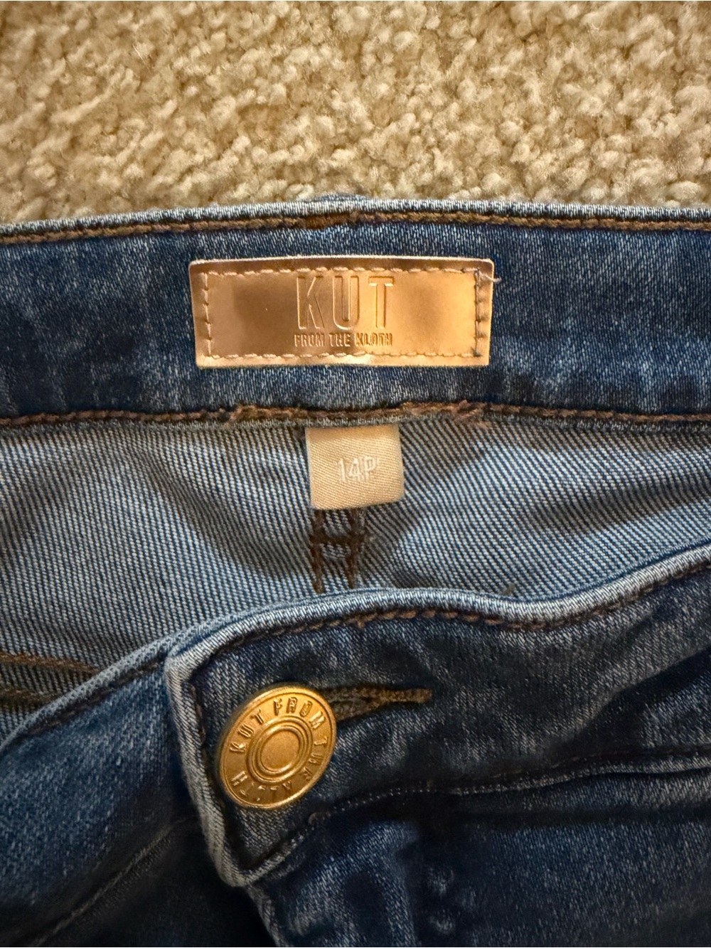 Kut from the Kloth Mid Wash Blue Straight Leg Jeans - Picture 5 of 6
